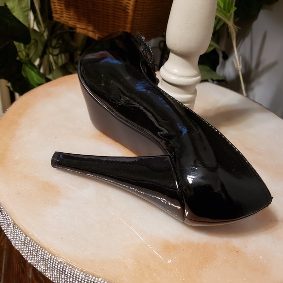 New Not Rated Black Open Toe Platform Heels - Picture 6 of 13